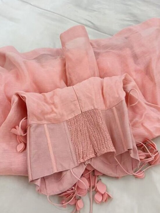 Zimmermann Pink Floral Appliqué Maxi Dress Size 1 - Picture 5 of 6